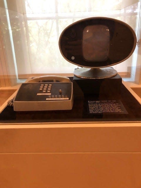 An early version of a video phone developed by Bell Labs on display at the Morven Museum & Garden in Princeton.