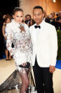 The EGOT winner and the cookbook author sported matching white ensembles at the 2017 Met Gala.