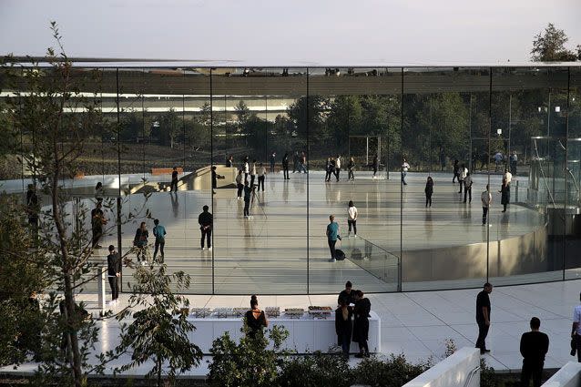 Outside the Apple Park campus in Cupertino. Source: Getty Images