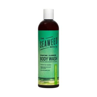 8) The Seaweed Bath Co. Body Wash, Eucalyptus and Peppermint, Natural Organic Bladderwrack Seaweed, SLS and Paraben Free, 12oz [Eucalyptus & Peppermint]