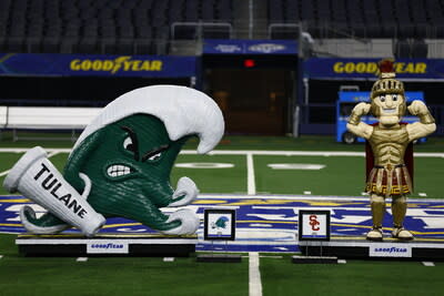 TIRE ART MASCOTS FOR BOWL-BOUND TEAMS CELEBRATED AT THE 87TH GOODYEAR COTTON  BOWL CLASSIC