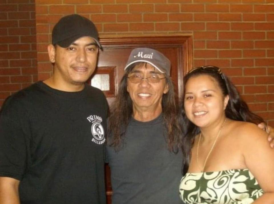 PHOTO: In an undated photo, Buddy Jantoc, center, is seen with his granddaughter Keshia Alakai and her husband. (Courtesy of The Family of Buddy Jantoc)