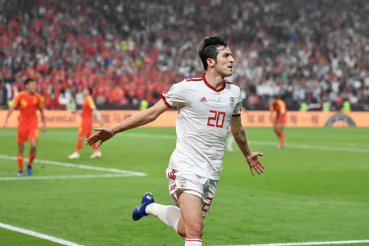 Iran’s hopes lay with Bayer Leverkusen striker Sardar Azmoun (AFP via Getty Images)