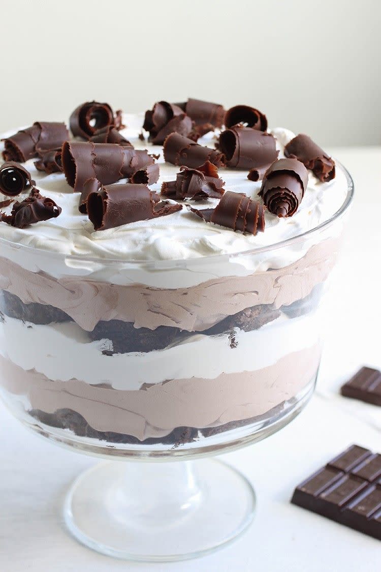 Chocolate Brownie And Mousse Trifle