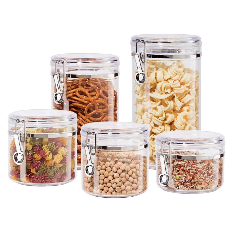 Oggi Five-Piece Acrylic Canister Set