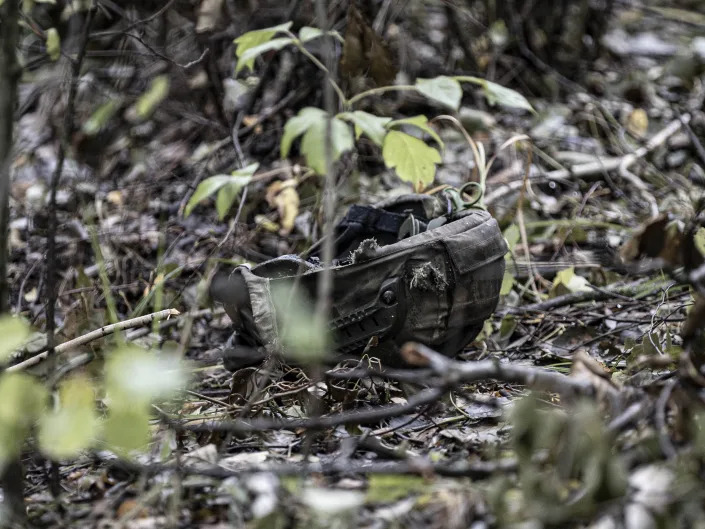 An abandoned helmet