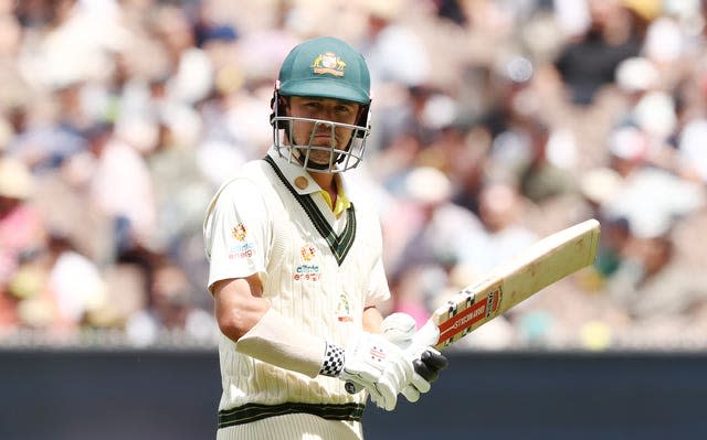 Australia’s Travis Head walks off after being dismissed during day two of the third Ashes test at the Melbourne Cricket Ground, Melbourne. 