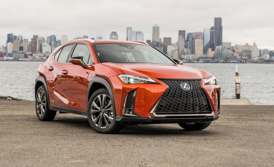 <p>The positioning of the new <a href="https://www.caranddriver.com/lexus/ux" rel="nofollow noopener" target="_blank" data-ylk="slk:Lexus UX;elm:context_link;itc:0;sec:content-canvas" class="link ">Lexus UX</a> might be confusing, considering that Toyota's luxury brand already sells the slightly larger NX that competes in the same market segment (subcompact luxury crossovers). But this new model strikes us as a replacement for the old CT200h hybrid hatchback, something affordable for Lexus dealerships to dangle in front of new and entry-level customers. The <a href="https://www.caranddriver.com/reviews/a23065063/2019-lexus-ux-crossover-first-drive/" rel="nofollow noopener" target="_blank" data-ylk="slk:cheaper UX200;elm:context_link;itc:0;sec:content-canvas" class="link ">cheaper UX200</a> comes standard with front-wheel drive and a four-cylinder engine with 169 horsepower, while the slightly more expensive UX250h hybrid's gas-electric powertrain packs 181 horsepower and all-wheel drive.</p><ul><li>Engines: 169-hp 2.0-liter inline-four; 143-horsepower 2.0-liter inline-four, AC electric motor, 181 combined horsepower </li><li>Cargo space: 22 cubic feet </li></ul><p><a class="link " href="https://www.caranddriver.com/lexus/nx/specs" rel="nofollow noopener" target="_blank" data-ylk="slk:MORE UX SPECS;elm:context_link;itc:0;sec:content-canvas">MORE UX SPECS</a></p>