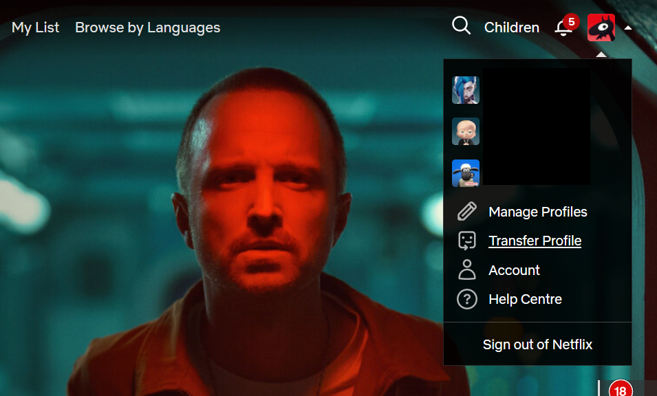 How to transfer your Netflix profile to an existing account