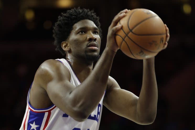 Joel Embiid topped 25 minutes for only the second time in his NBA career. (Associated Press)