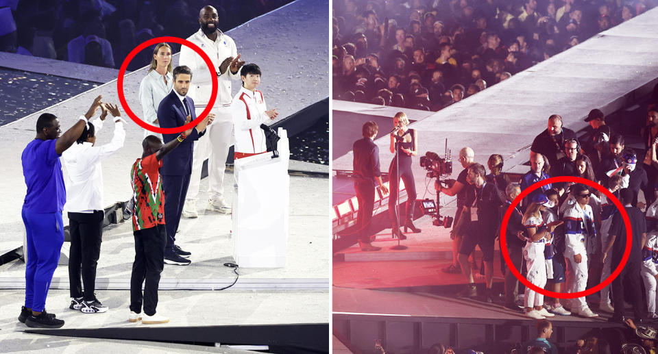 Emma McKeon at the Olympics closing ceremony.