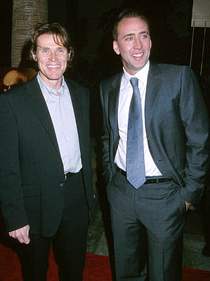 Willem Dafoe and Nicolas Cage at the Hollywood premiere of Lions Gate's Shadow of the Vampire