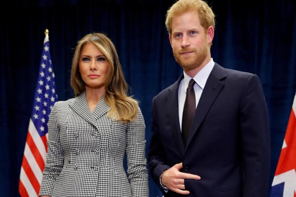 US First Lady Melania Trump and Prince Harry meet in Toronto for the Invictus Games (REUTERS)