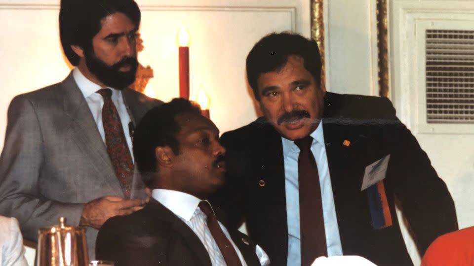Raúl Yzaguirre, right, and Jesse Jackson, center. - Courtesy Yzaguirre family