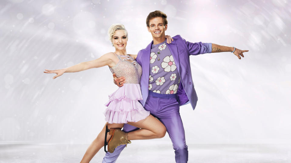 Regan Gascoigne is paired with pro skater Karina Manta on &#39;Dancing On Ice&#39;. (ITV)