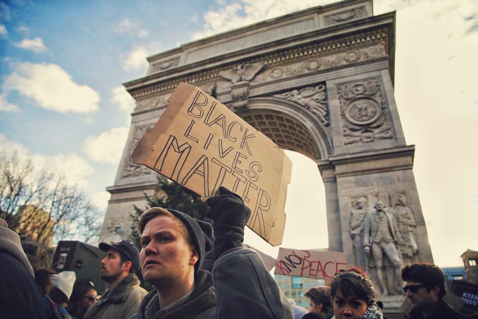 Thousands gather in Washington Square park in New York City on Saturday, Dec. 13, 2014. 