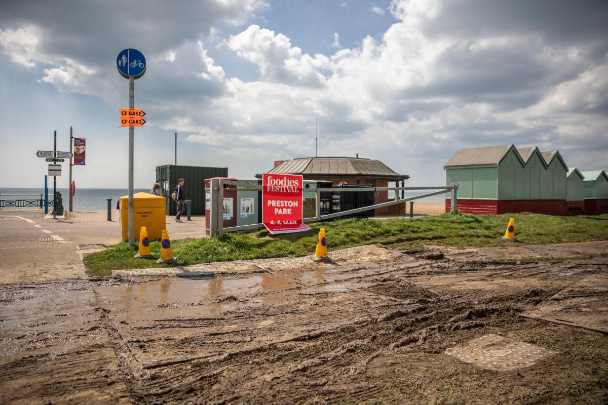 The ground has been ruined by trucks <i>(Image: Andrew Gardner / The Argus)</i>