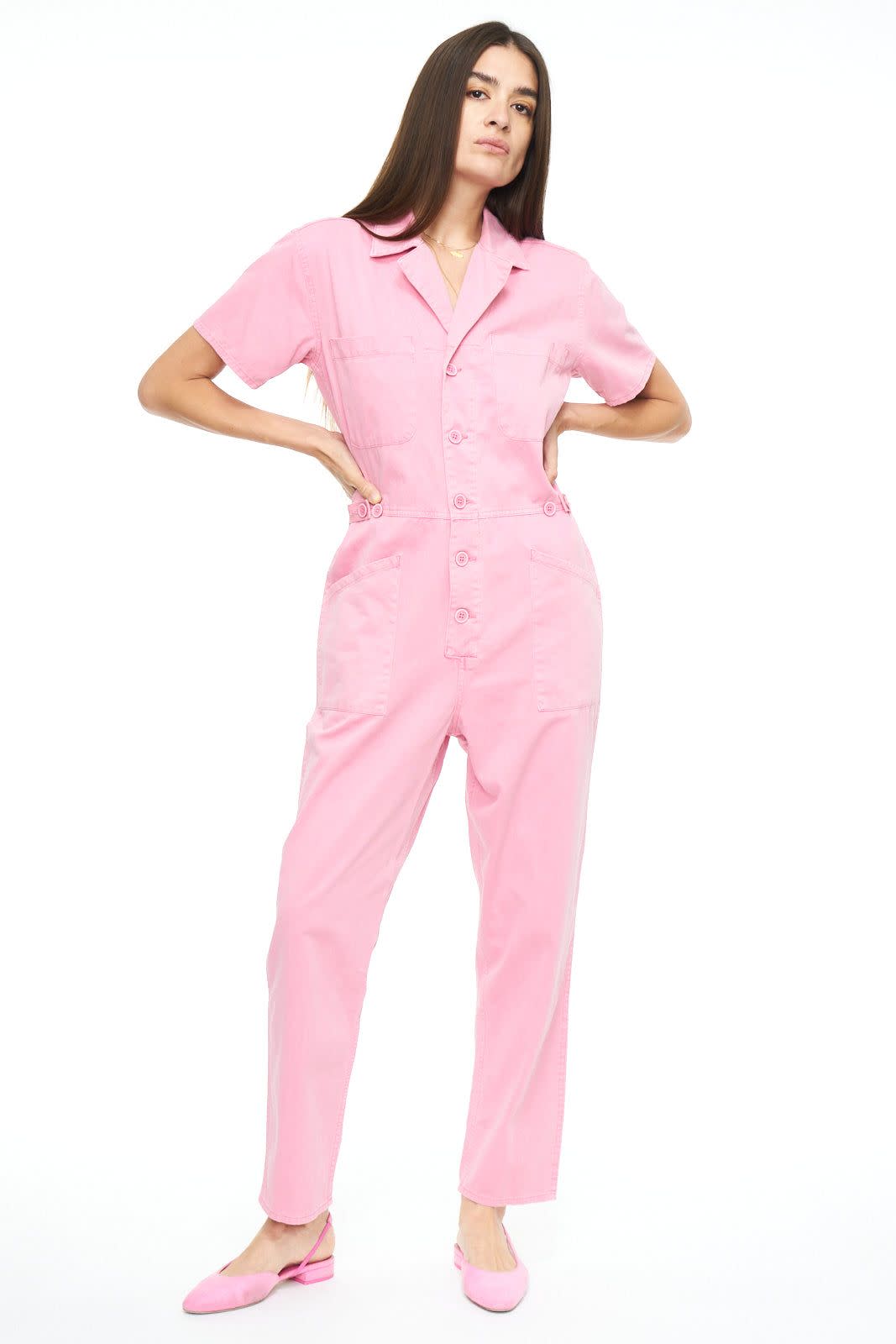 <p><a href="https://go.redirectingat.com?id=74968X1596630&url=https%3A%2F%2Fwww.pistoladenim.com%2Fproducts%2Fgrover-short-sleeve-field-suit-flamingo%3Fvariant%3D43418977829030&sref=https%3A%2F%2F" rel="nofollow noopener" target="_blank" data-ylk="slk:Shop Now;elm:context_link;itc:0;sec:content-canvas" class="link rapid-noclick-resp">Shop Now</a></p><p>Grover Short Sleeve Field Suit </p><p>pistoladenim.com</p><p>$168.00</p>