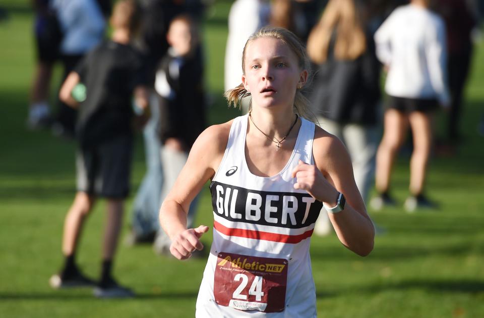 Clare Stahr was the most consistent runner for the Gilbert girls cross country team this season. Stahr placed 38th individually at state and helped the Tigers take 12th as a team in Class 3A.