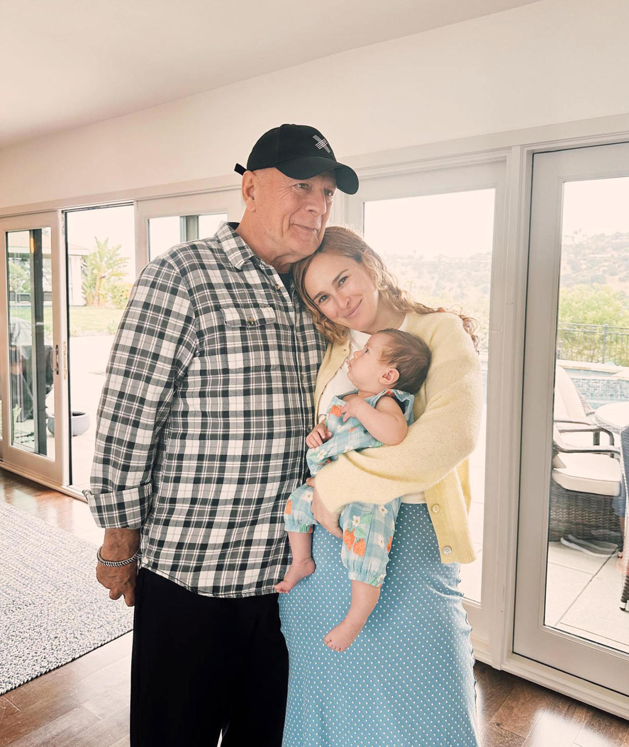 Rumer Willis and Bruce Willis with her daughter Louetta (@rumerwillis via Instagram)
