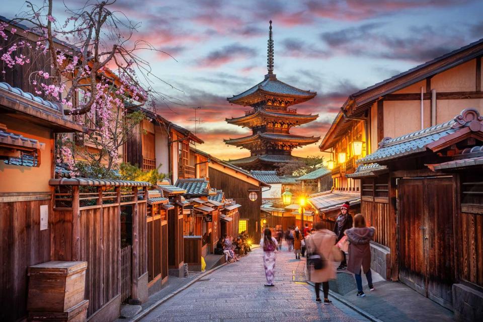 Yasaka Pagoda and Sannen Zaka Street, Kyoto, Japan, voted one of the best cities in the world
