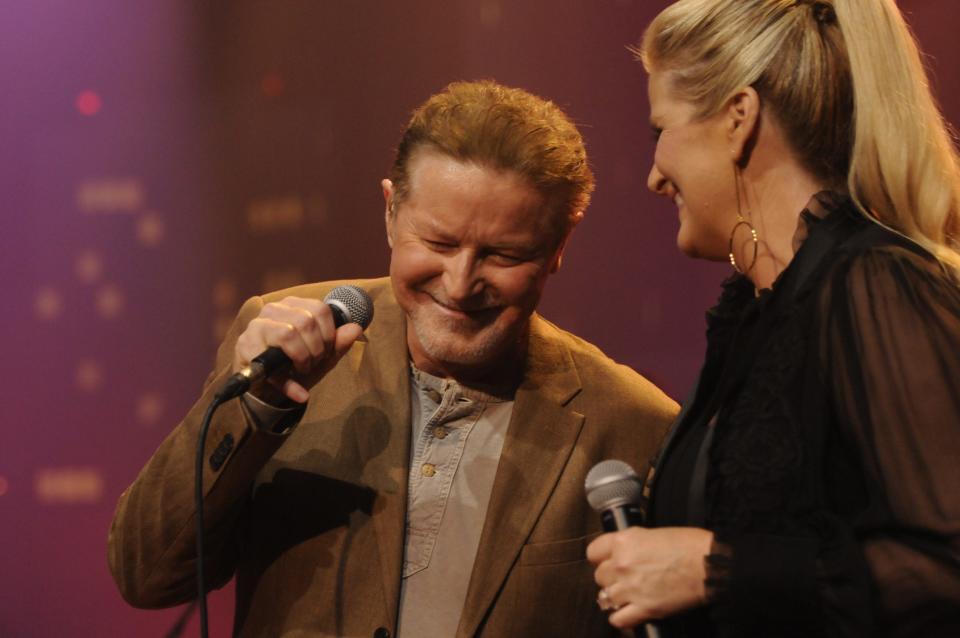 Trisha Yearwood appears with Don Henley at an "Austin City Limits" taping at ACL Live in 2015. Photo by Scott Newton / Courtesy of KLRU-TV