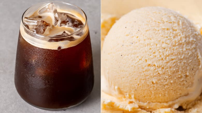 Maple soda with ice cream