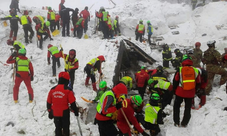 As a painstaking search operation entered a fourth day rescuers combing wreckage of an Italian hotel for survivors of an avalanche detected no signs of life overnight