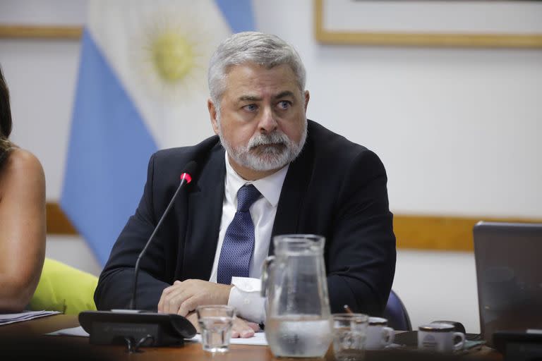 El juez federal Sebastián Ramos, durante su declaración en la Comisión de Juicio Político de la Cámara de Diputados. 