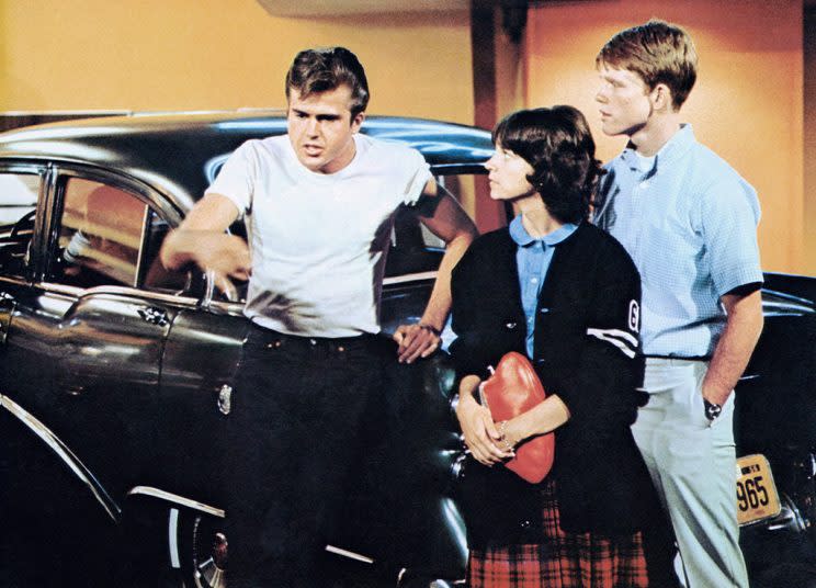 Paul Le Mat, Cindy Williams and Ron Howard in <em>American Graffiti</em> (Photo: Everett)