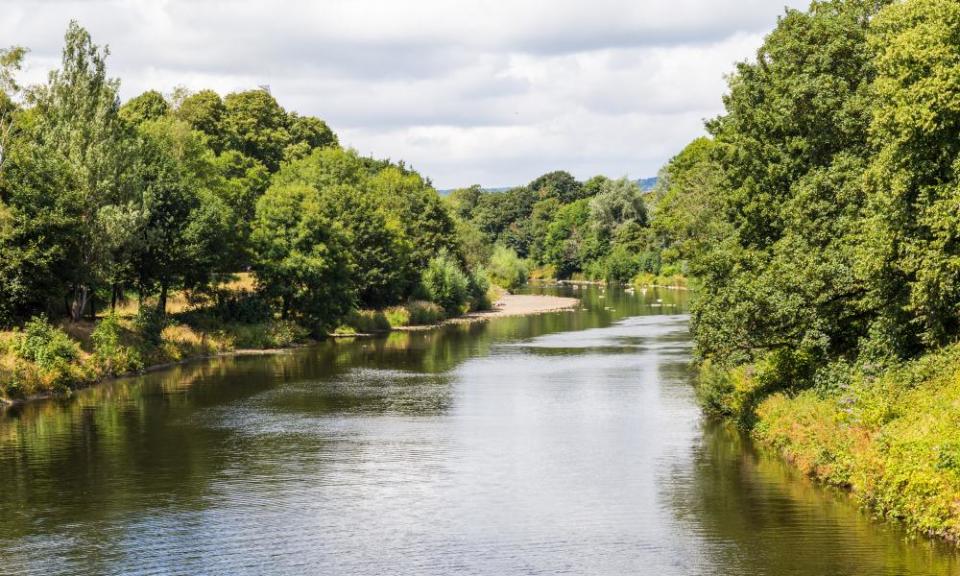 The Taff river in Bute Park, Cardiff.