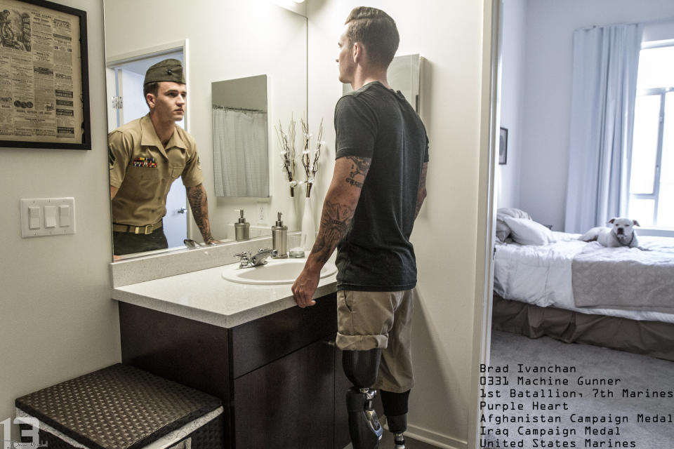 Brad Ivanchan  |  0331 Machine Gunner  |  1st Battalion, 7th Marines  |  Purple Heart  |  Afghanistan Campaign Medal  |  Iraq Campaign Medal  |  United States Marines 