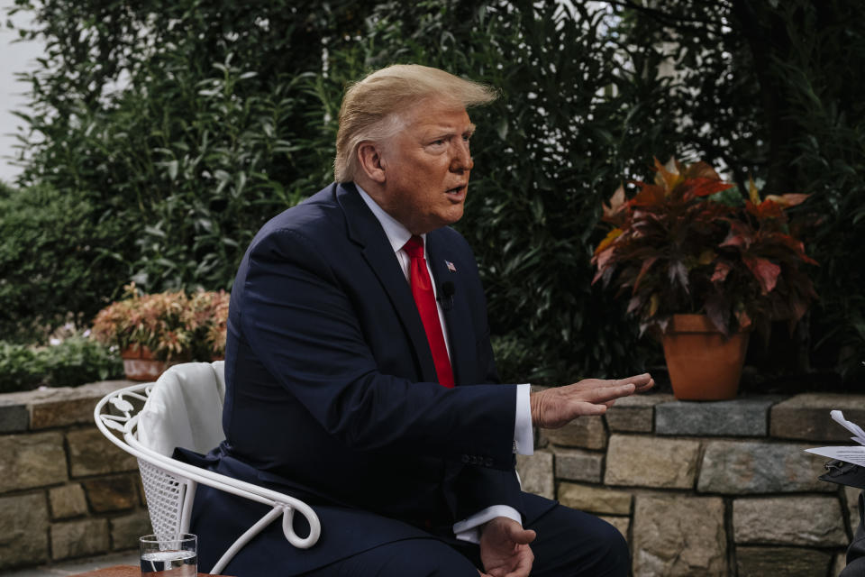 President Donald Trump speaks with moderator Chuck Todd at the White House for "Meet the Press" in Washington, D.C., Friday, June 21, 2019. (Photo: William B. Plowman/NBC/NBC NewsWire via Getty Images)