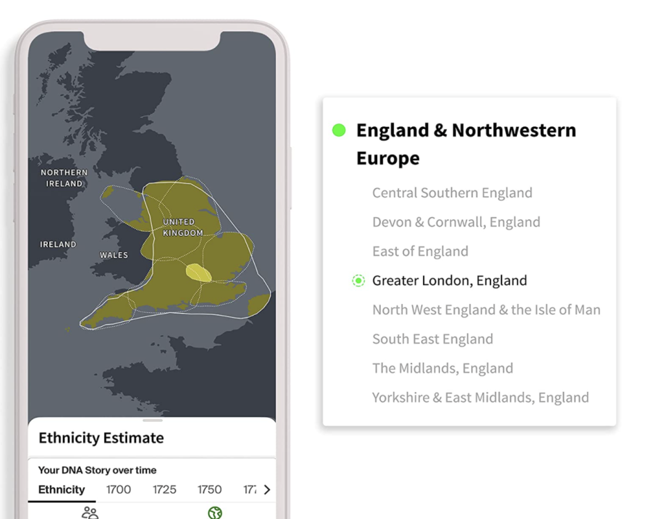 Ancestry's DNA kit pulls from approximately 18 million samples to provide an ethnicity estimate. 