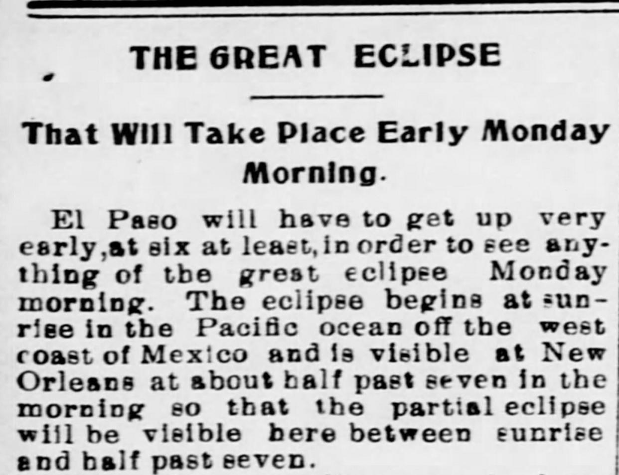 May 26, 1900, The great eclipse