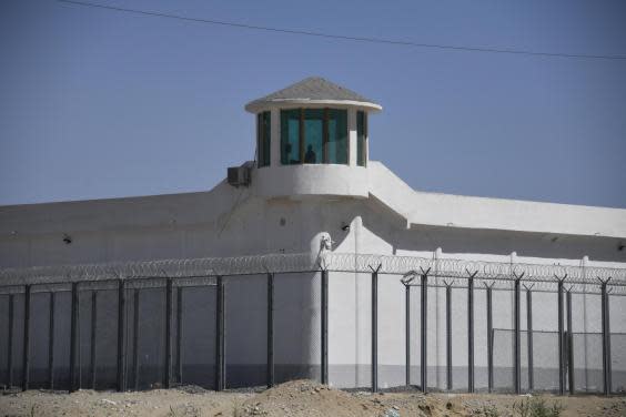 A high-security facility near what is believed to be a re-education camp in Xinjiang (Getty)