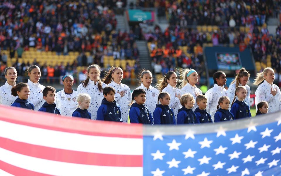 A number of US players declined to sing the anthem before the match against the Netherlands