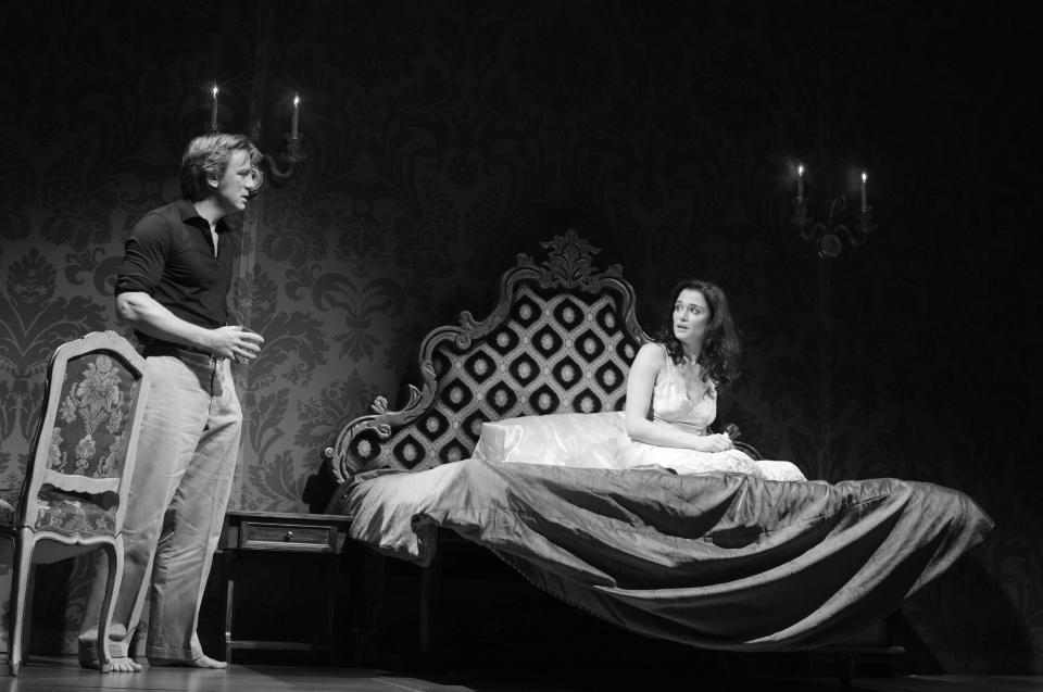 This undated photo provided by Boneau/Bryan-Brown shows, Daniel Craig, left, as Robert, and Rachel Weisz as Emma, in Harold Pinter's "Betrayal," directed by Mike Nichols, at the Barrymore Theatre in New York. (AP Photo/Boneau/Bryan-Brown, Copyright Brigitte Lacombe)