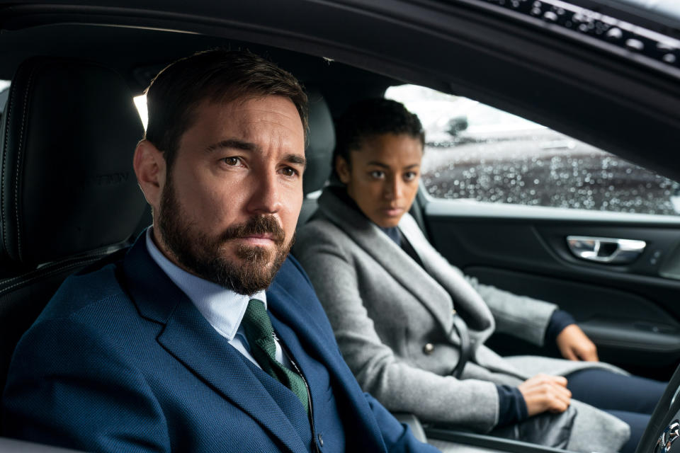 Programme Name: Line of Duty S6 - TX: n/a - Episode: Line Of Duty - Ep 3 (No. n/a) - Picture Shows:  DI Steve Arnott (MARTIN COMPSTON), DC Chloe Bishop (SHALOM BRUNE-FRANKLIN) - (C) World Productions - Photographer: Steffan Hill