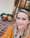 <p>Gourds on gourds on corn stalks! The <em>Morning Show</em> actress is welcoming in the new season with a little "<a href="https://www.instagram.com/p/CF4yLqYA5gD/" rel="nofollow noopener" target="_blank" data-ylk="slk:Fall Porch decorating!;elm:context_link;itc:0;sec:content-canvas" class="link ">Fall Porch decorating!</a>" </p>