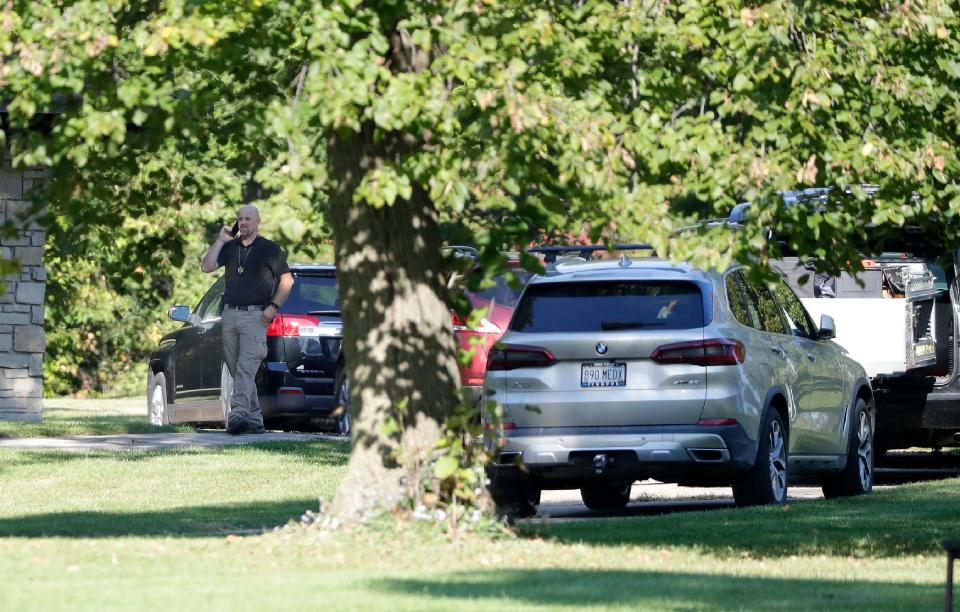 Authorities investigate the discovery of human remains at High Cliff State Park in September.