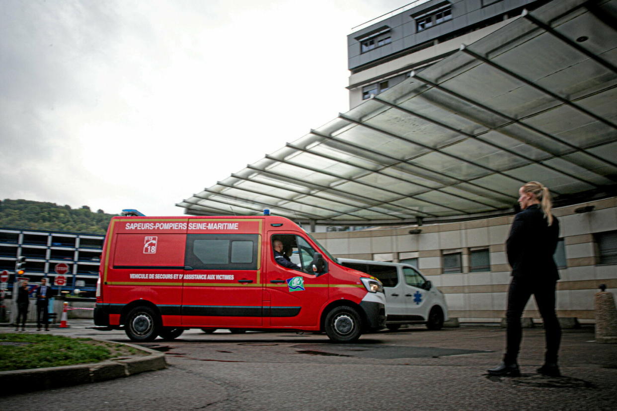 Une fillette de 3 ans, victime de maltraitance, est décédée au CHU de Rouen dans la nuit du samedi 23 au dimanche 24 septembre 2023.  - Credit:LOU BENOIST / AFP