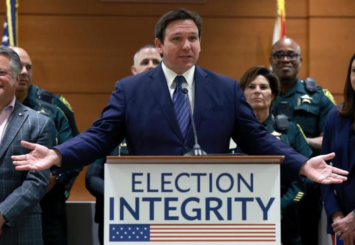 The Florida governor, Ron DeSantis, created a statewide office focusing on prosecuting voter fraud.