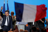 Francois Fillon, former French Prime Minister, member of the Republicans political party and 2017 presidential election candidate of the French centre-right leaves after delivering a speech at a campaign rally in Aubervilliers, Paris suburb, March 4, 2017. REUTERS/Philippe Wojazer