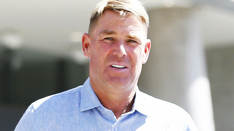 Shane Warne, pictured here speaking to the media during a Cricket Australia press conference at the MCG.