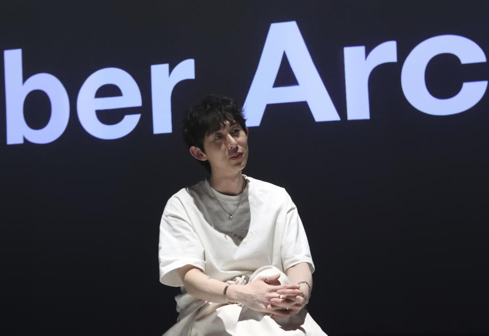 South Korean K-rap/pop producer and artist Code Kunst speaks during an interview in Seoul, South Korea, Tuesday, March 14, 2023. For his latest album, “Remember Archive,” he teamed up with global K-pop stars Wendy and Mino and hip-hop acts like Gaeko, Tiger JK and Jay Park. (AP Photo/Juwon Park)