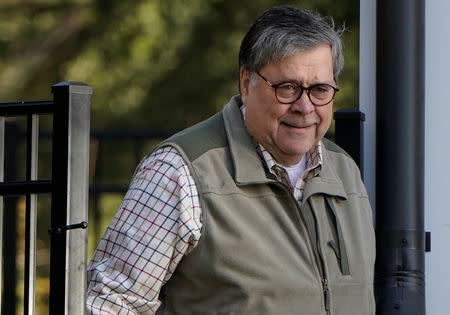 U.S. Attorney General William Barr leaves his house in McClean, Virginia, U.S., March 24, 2019. REUTERS/Joshua Roberts