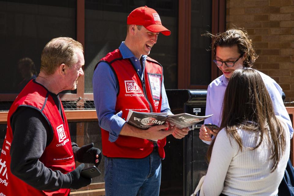 The Duke of Cambridge selling The Big Issue