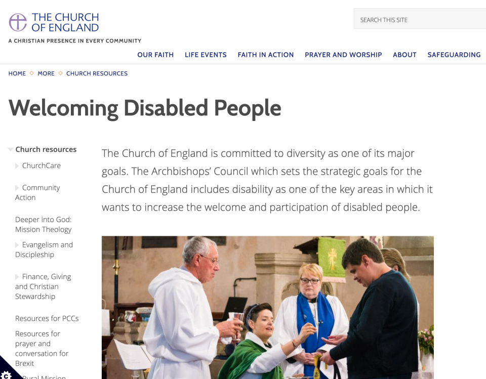 The Church of England website