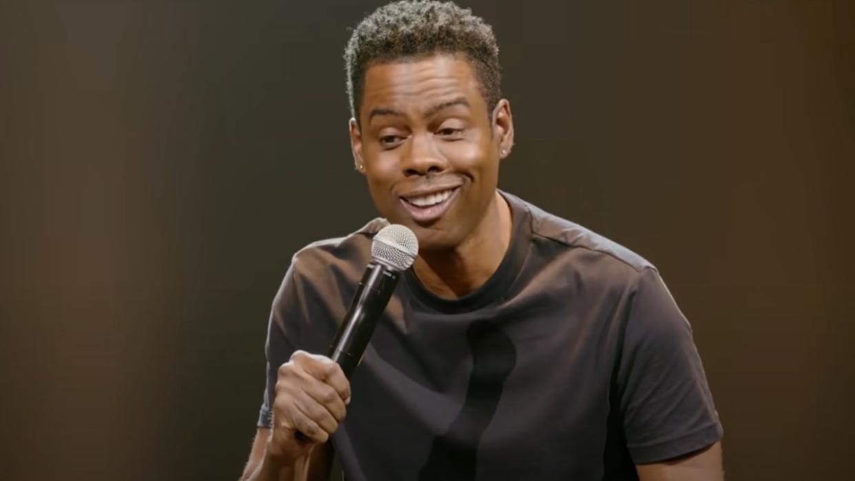  Chris Rock performs on his Netflix special Tamborine. 